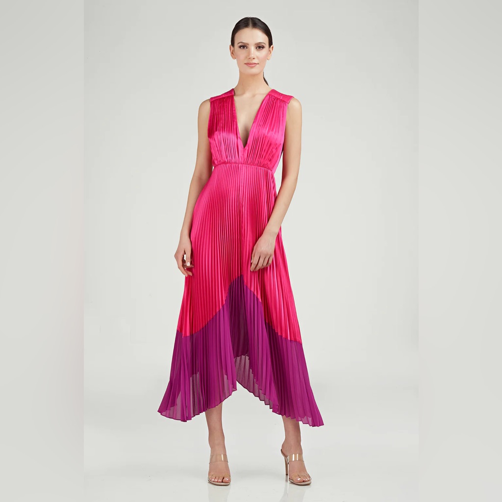 Amur Amelia Dress In Rosie/Grape Size 2